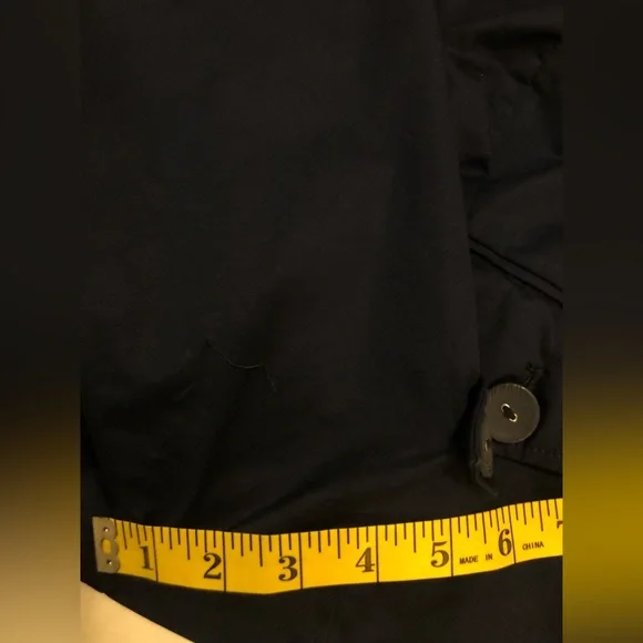 Studio Works navy blue jacket; wonderful button accents at wrists & back, 1X - Picture 8 of 11